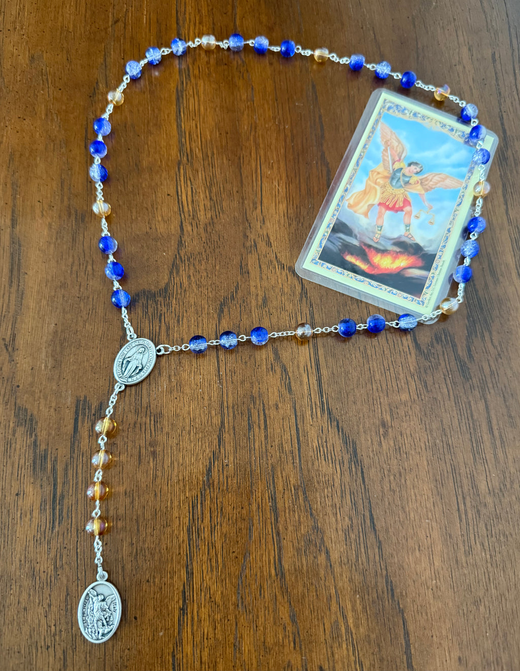 Saint Michael Chaplet (Orange/Blue)