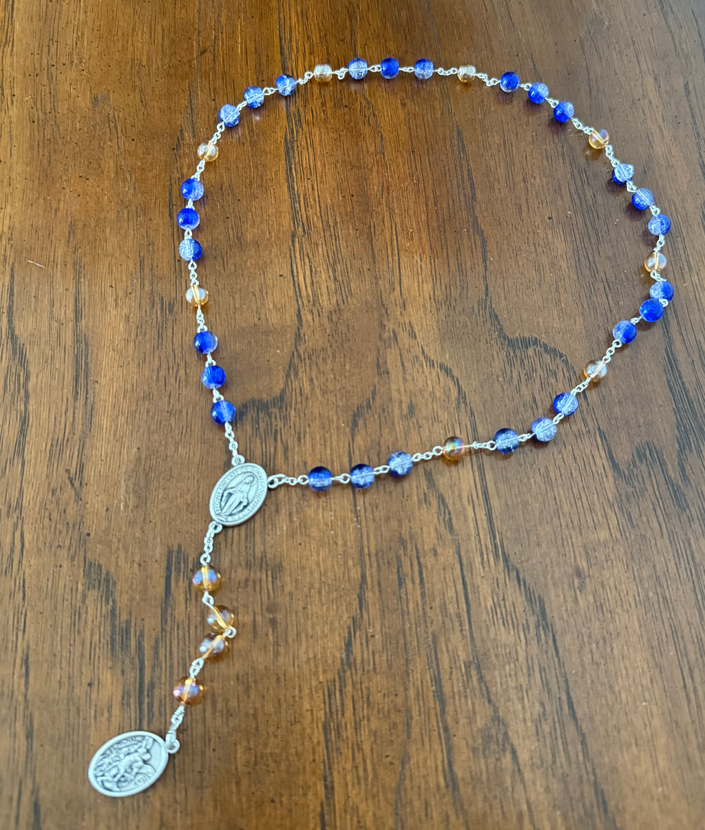Saint Michael Chaplet (Orange/Blue)
