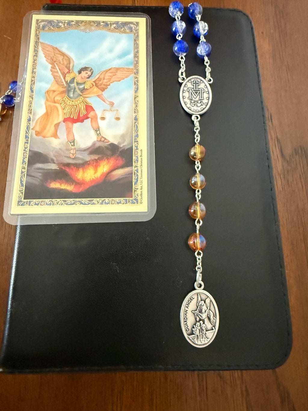Saint Michael Chaplet (Orange/Blue)