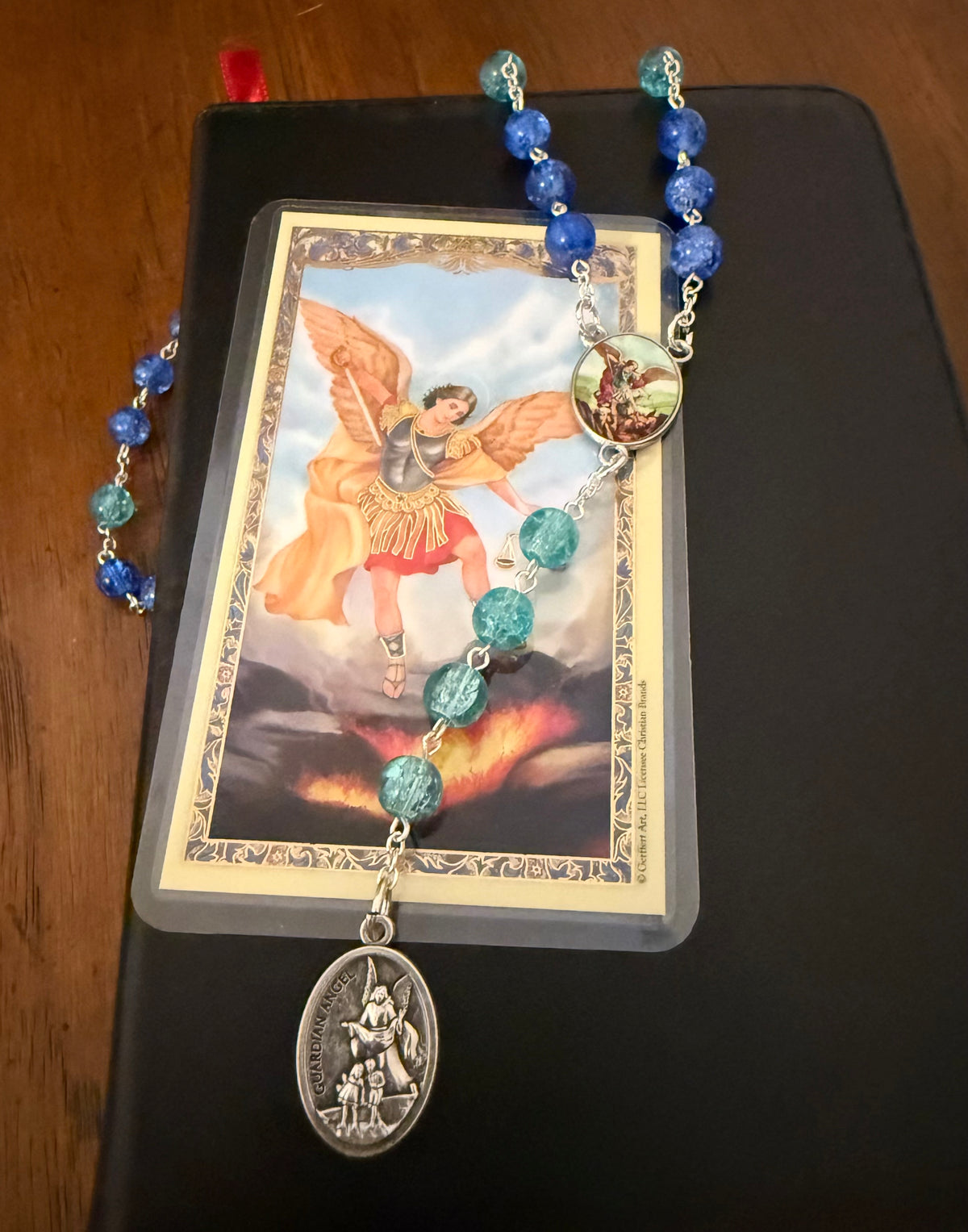 Saint Michael Chaplet (Aquamarine)