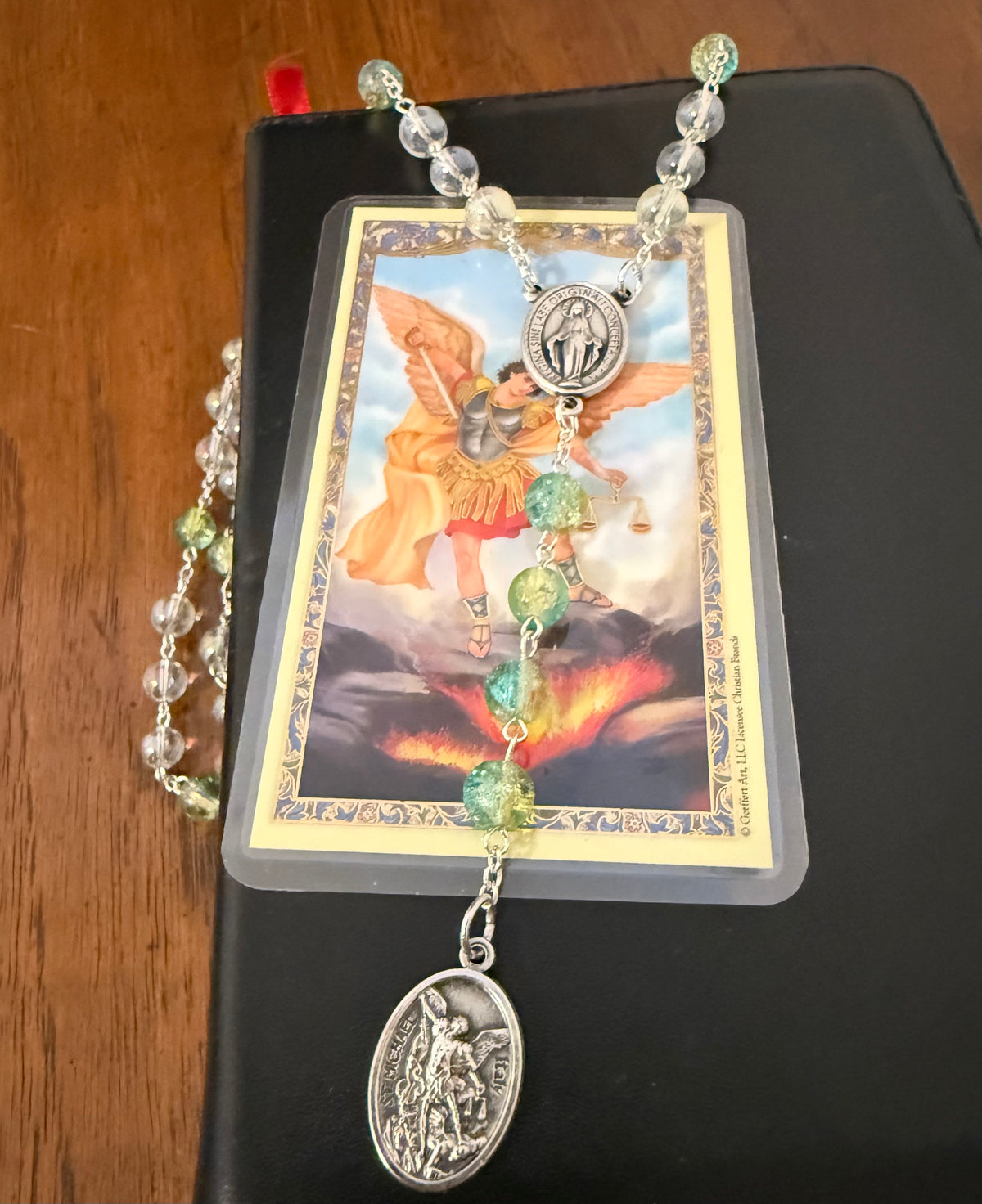 Saint Michael Chaplet (Clear Lime)