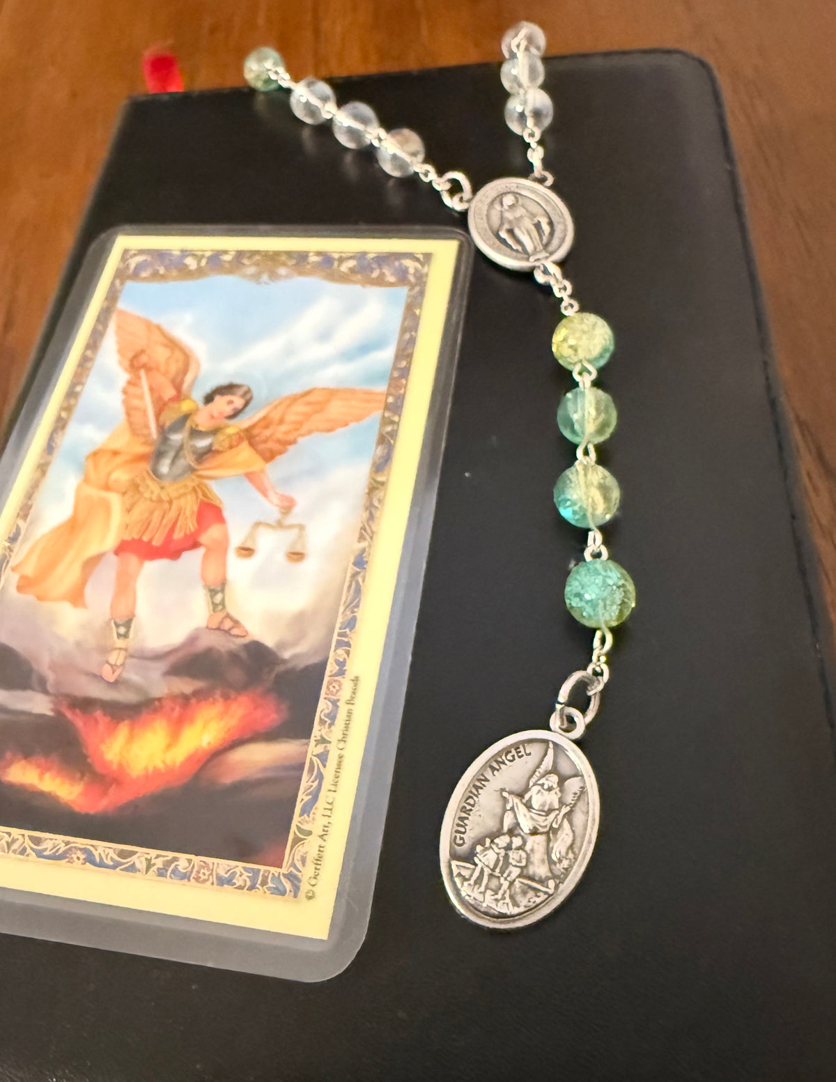 Saint Michael Chaplet (Clear Lime)