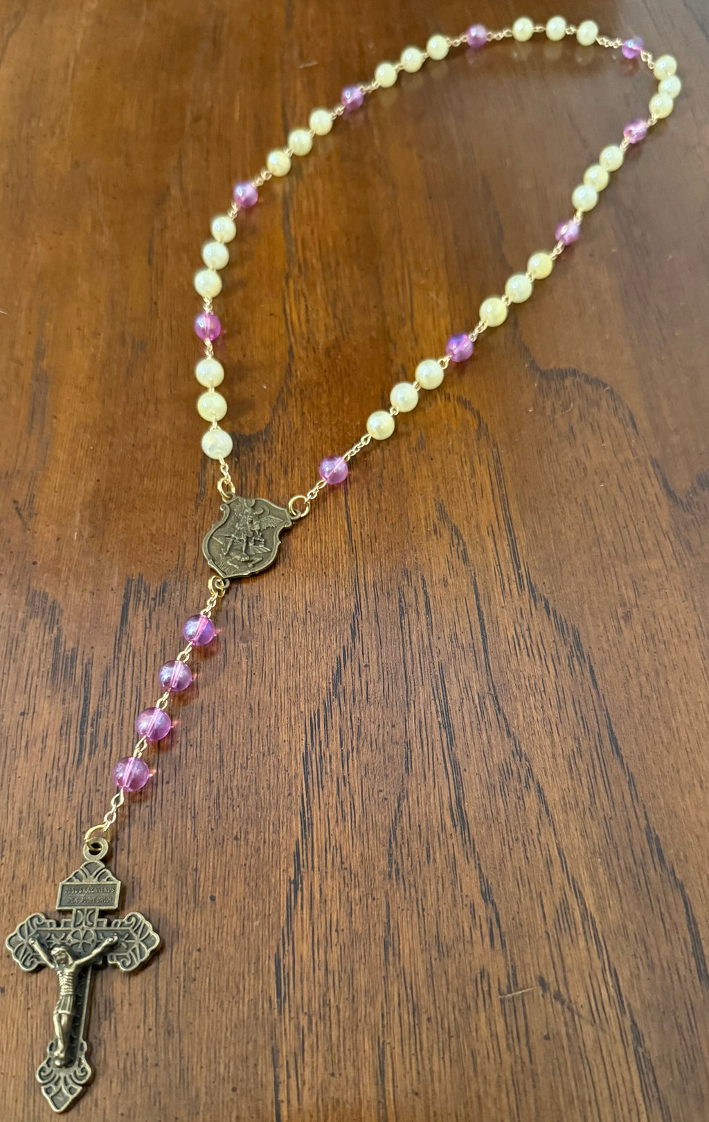 Saint Michael Chaplet (Forged Pink)