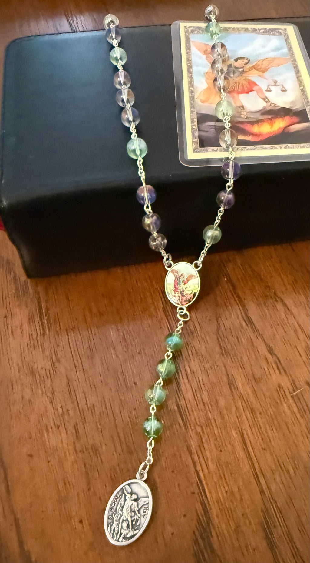 Saint Michael Chaplet (Green/Purple)