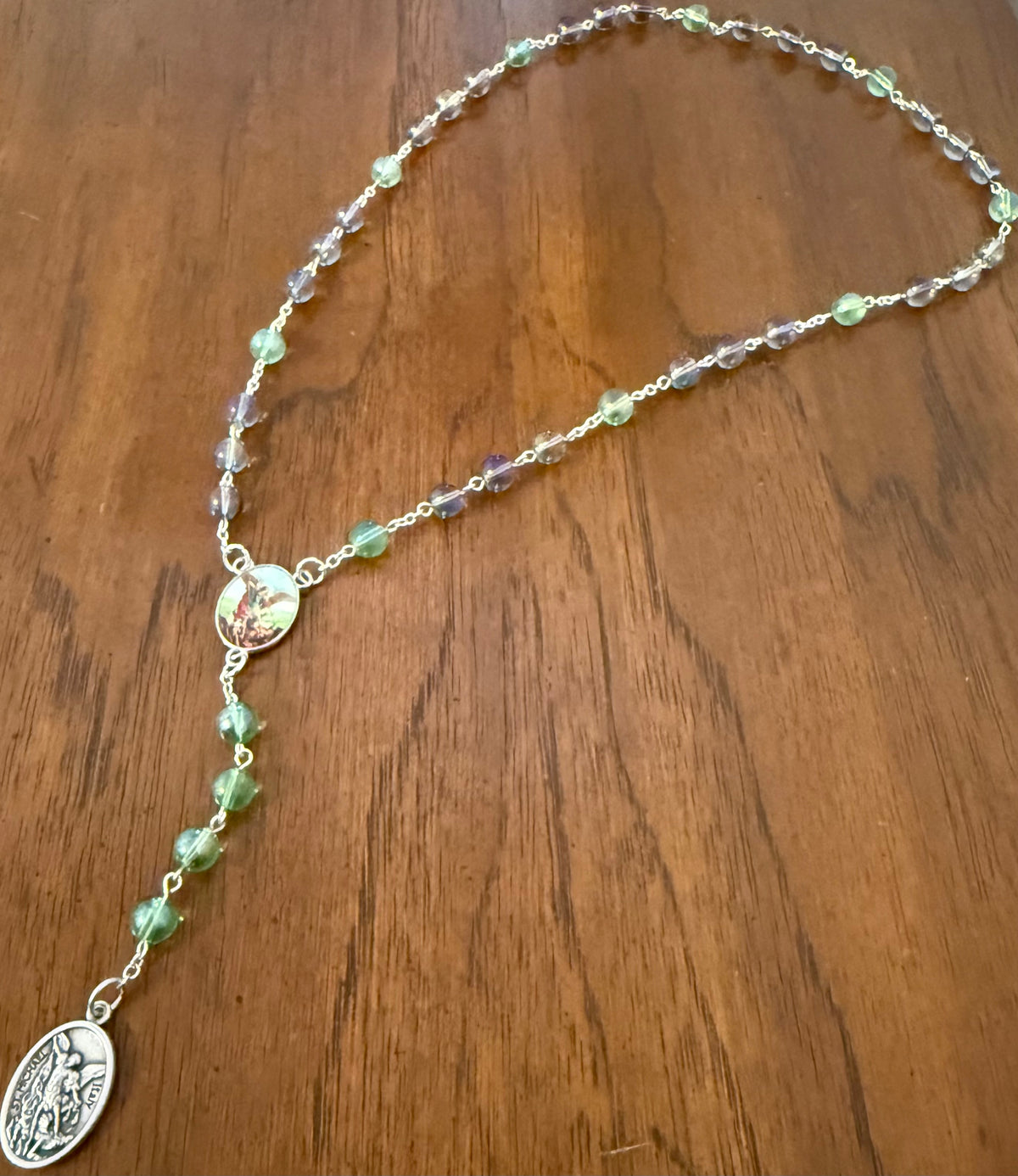Saint Michael Chaplet (Green/Purple)